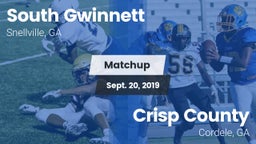 Matchup: South Gwinnett High vs. Crisp County  2019
