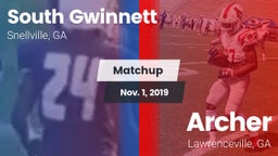 Matchup: South Gwinnett High vs. Archer  2019