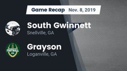 Recap: South Gwinnett  vs. Grayson  2019