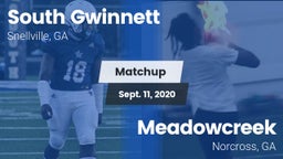 Matchup: South Gwinnett High vs. Meadowcreek  2020