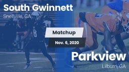 Matchup: South Gwinnett High vs. Parkview  2020