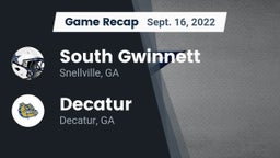 Recap: South Gwinnett  vs. Decatur  2022