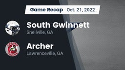 Recap: South Gwinnett  vs. Archer  2022