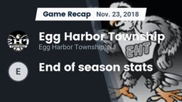 Recap: Egg Harbor Township  vs. End of season stats 2018