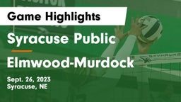 Syracuse Public  vs Elmwood-Murdock  Game Highlights - Sept. 26, 2023