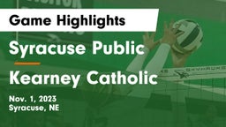 Syracuse Public  vs Kearney Catholic  Game Highlights - Nov. 1, 2023