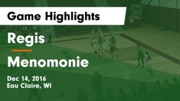 Regis  vs Menomonie  Game Highlights - Dec 14, 2016