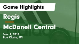 Regis  vs McDonell Central  Game Highlights - Jan. 4, 2018