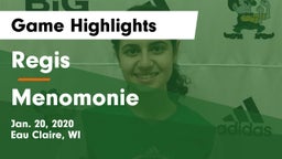 Regis  vs Menomonie  Game Highlights - Jan. 20, 2020