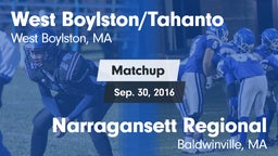 Matchup: West vs. Narragansett Regional  2016