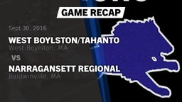 Recap: West Boylston/Tahanto  vs. Narragansett Regional  2016
