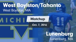 Matchup: West vs. Lunenburg  2016