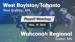 Matchup: West vs. Wahconah Regional  2016