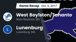 Recap: West Boylston/Tahanto  vs. Lunenburg  2017