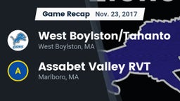 Recap: West Boylston/Tahanto  vs. Assabet Valley RVT  2017