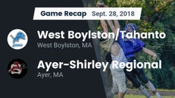 Recap: West Boylston/Tahanto  vs. Ayer-Shirley Regional  2018