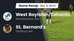 Recap: West Boylston/Tahanto  vs. St. Bernard's  2019