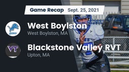 Recap: West Boylston  vs. Blackstone Valley RVT  2021