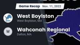 Recap: West Boylston  vs. Wahconah Regional  2022