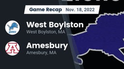Recap: West Boylston  vs. Amesbury  2022