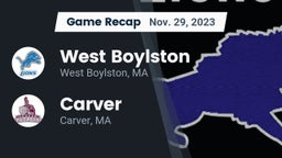 Recap: West Boylston  vs. Carver  2023