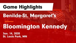 Benilde-St. Margaret's  vs Bloomington Kennedy  Game Highlights - Jan. 14, 2020