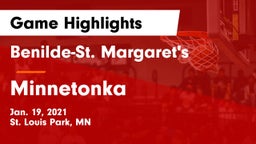 Benilde-St. Margaret's  vs Minnetonka  Game Highlights - Jan. 19, 2021