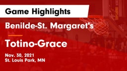 Benilde-St. Margaret's  vs Totino-Grace  Game Highlights - Nov. 30, 2021