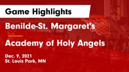 Benilde-St. Margaret's  vs Academy of Holy Angels  Game Highlights - Dec. 9, 2021