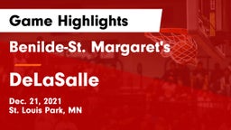 Benilde-St. Margaret's  vs DeLaSalle  Game Highlights - Dec. 21, 2021