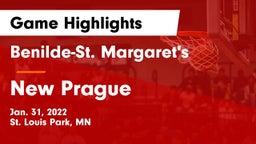 Benilde-St. Margaret's  vs New Prague  Game Highlights - Jan. 31, 2022