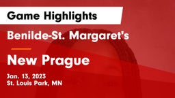 Benilde-St. Margaret's  vs New Prague  Game Highlights - Jan. 13, 2023