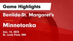 Benilde-St. Margaret's  vs Minnetonka  Game Highlights - Jan. 14, 2023