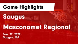 Saugus  vs Masconomet Regional  Game Highlights - Jan. 27, 2022