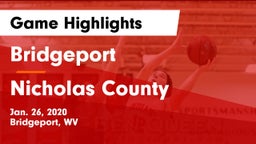 Bridgeport  vs Nicholas County  Game Highlights - Jan. 26, 2020