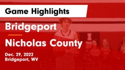 Bridgeport  vs Nicholas County  Game Highlights - Dec. 29, 2022