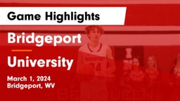 Bridgeport  vs University  Game Highlights - March 1, 2024