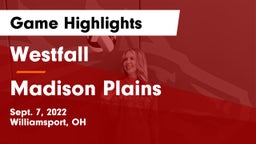 Westfall  vs Madison Plains  Game Highlights - Sept. 7, 2022