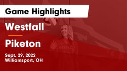 Westfall  vs Piketon  Game Highlights - Sept. 29, 2022