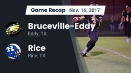 Recap: Bruceville-Eddy  vs. Rice  2017