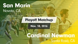 Matchup: San Marin High vs. Cardinal Newman  2016