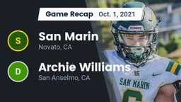 Recap: San Marin  vs. Archie Williams  2021