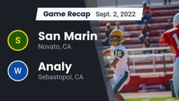 Recap: San Marin  vs. Analy  2022