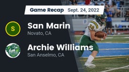 Recap: San Marin  vs. Archie Williams  2022