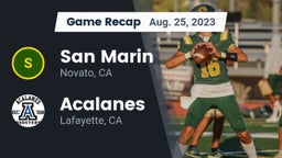 Recap: San Marin  vs. Acalanes  2023