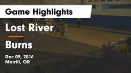 Lost River  vs Burns  Game Highlights - Dec 09, 2016
