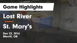 Lost River  vs St. Mary's  Game Highlights - Dec 22, 2016