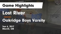 Lost River  vs Oakridge Boys Varsity Game Highlights - Jan 6, 2017