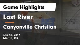 Lost River  vs Canyonville Christian Game Highlights - Jan 18, 2017