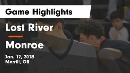 Lost River  vs Monroe  Game Highlights - Jan. 12, 2018